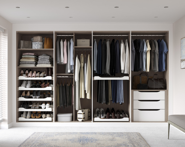Space Luxe fitted wardrobe interior with luxury finishes