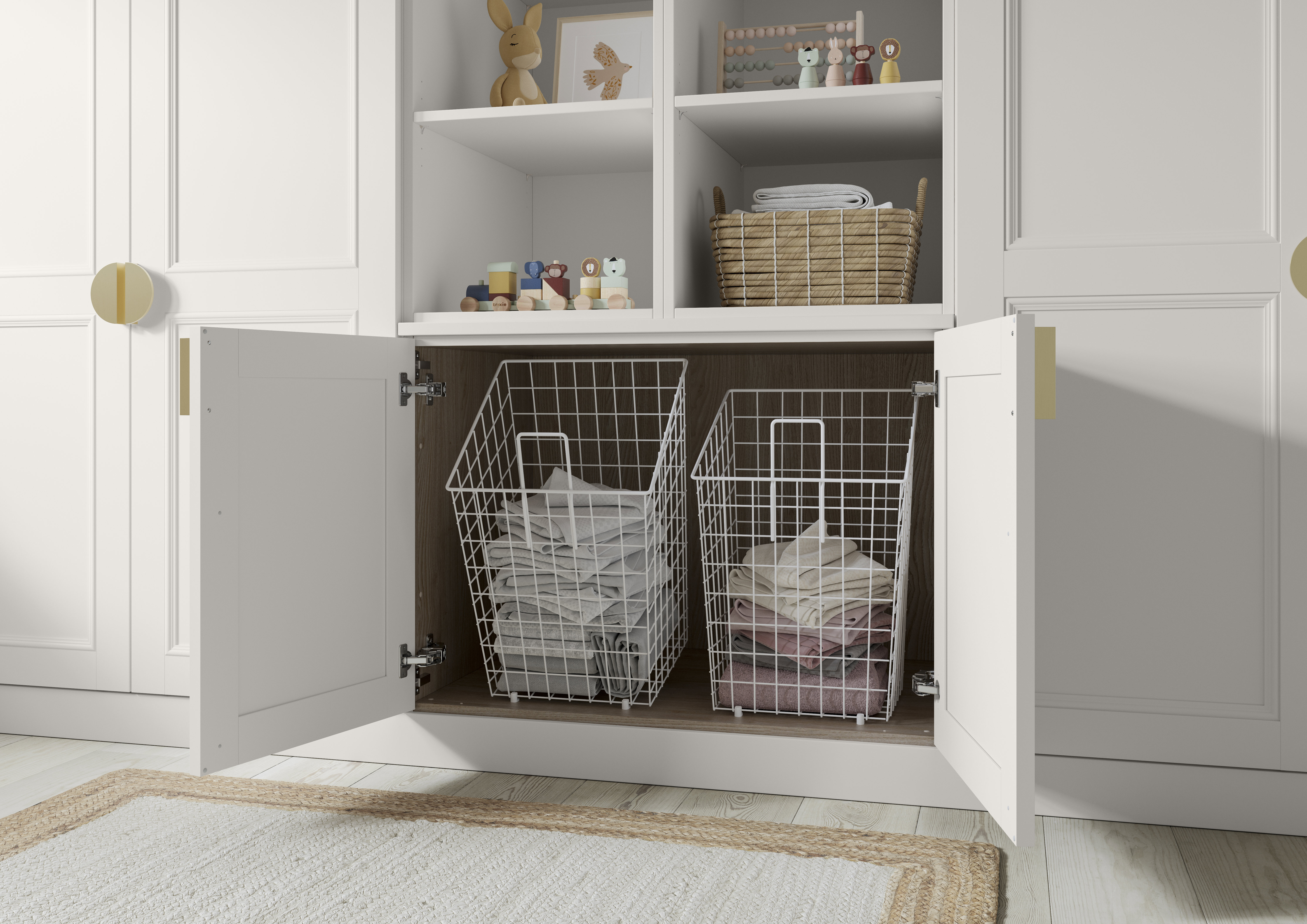 tilted linen storage
