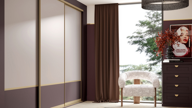 sliding wardrobe doors in Bronze Metallic Glass & Juniper