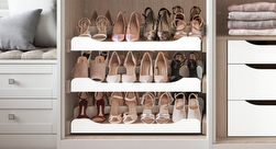 Built in shoe rack storage unit