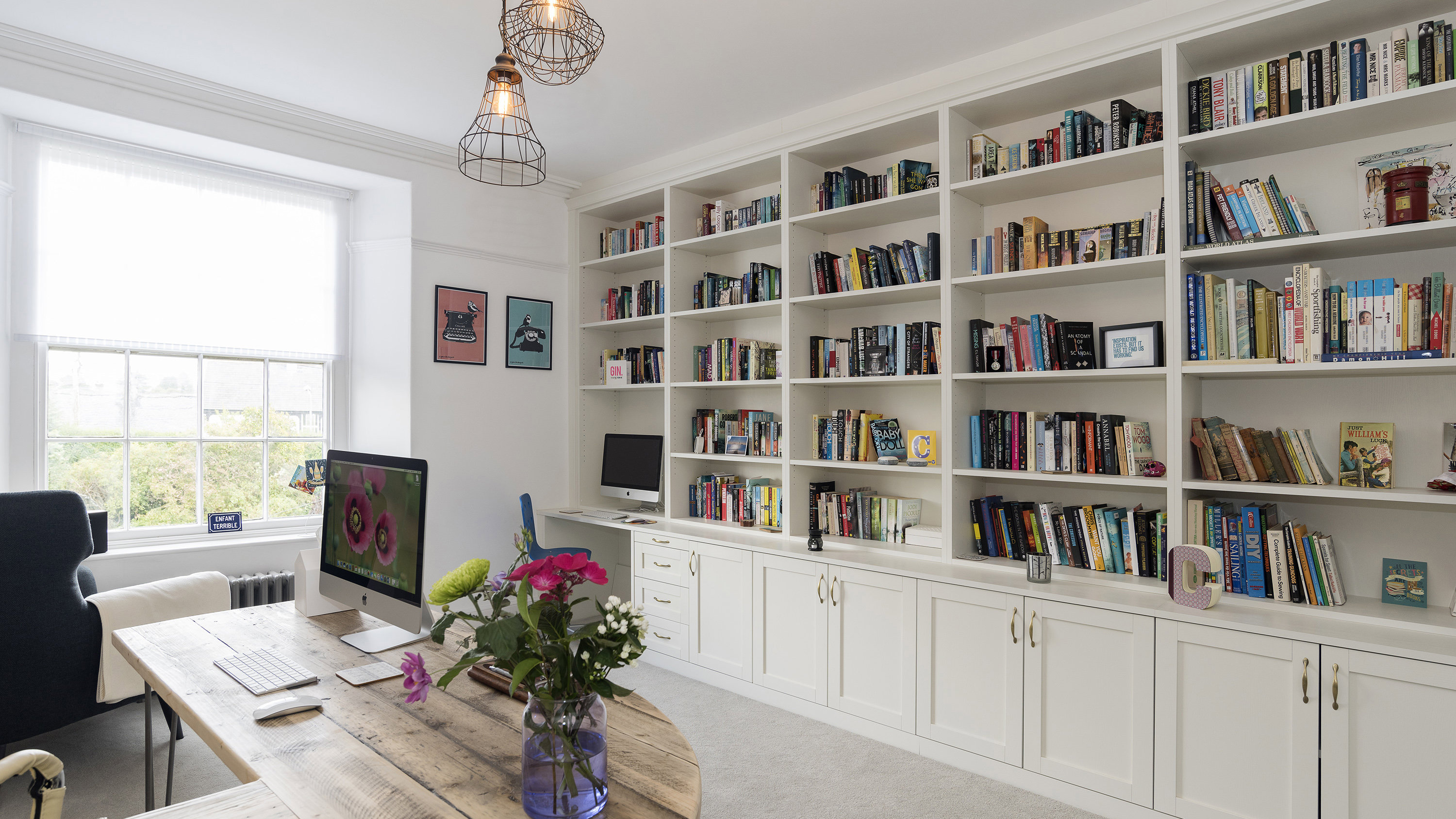 Croft white fitted home office in a real customer space