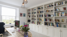 Croft white fitted home office in a real customer space