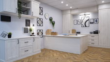 Hatton white fitted home office in a real customer space