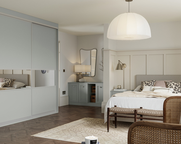 sliding wardrobe doors in Sliding Sea Salt & Silver Mirror