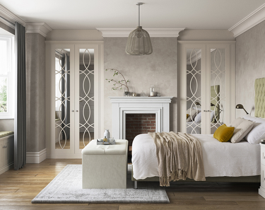 Langton Light Praline Mirrored Fitted Wardrobes