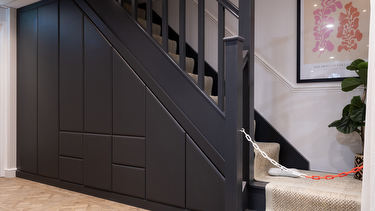 Graphite saponetta understairs fitted storage