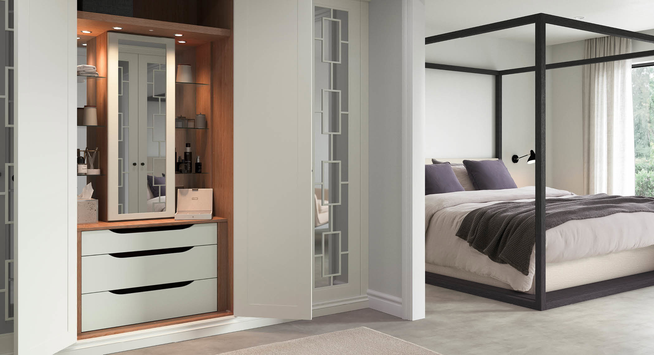 Glamour unit dressing table storage